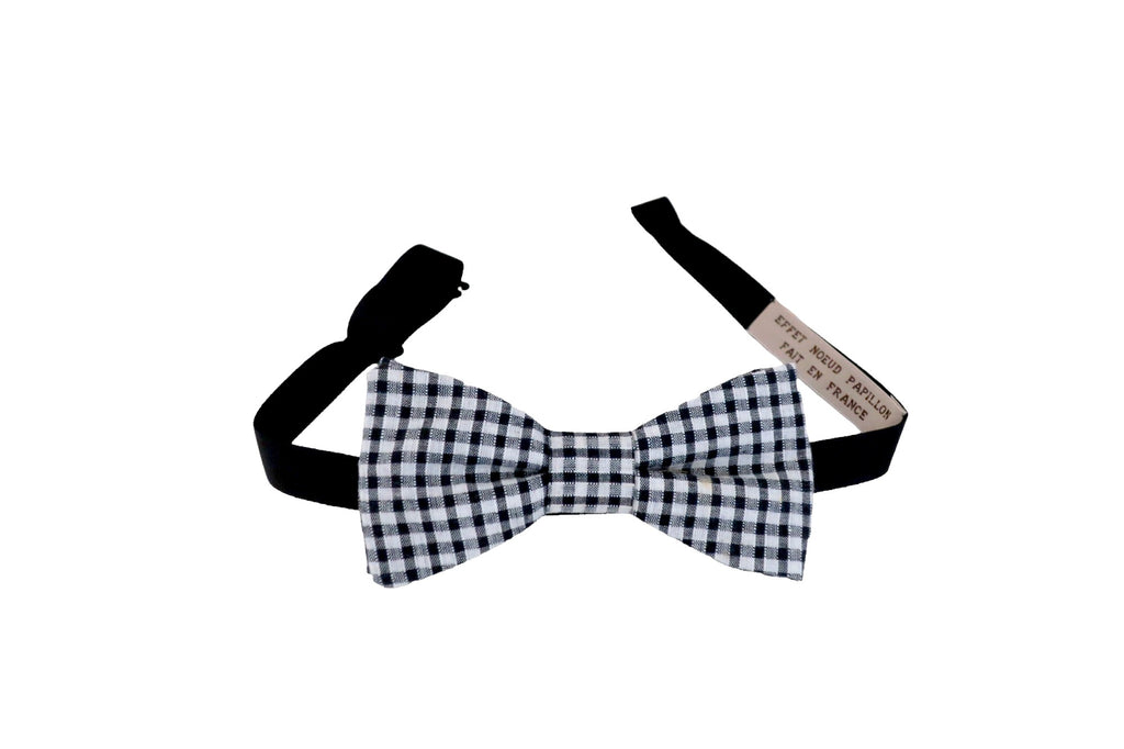 Noeud papillon vichy Noir - Effet Noeud Pap