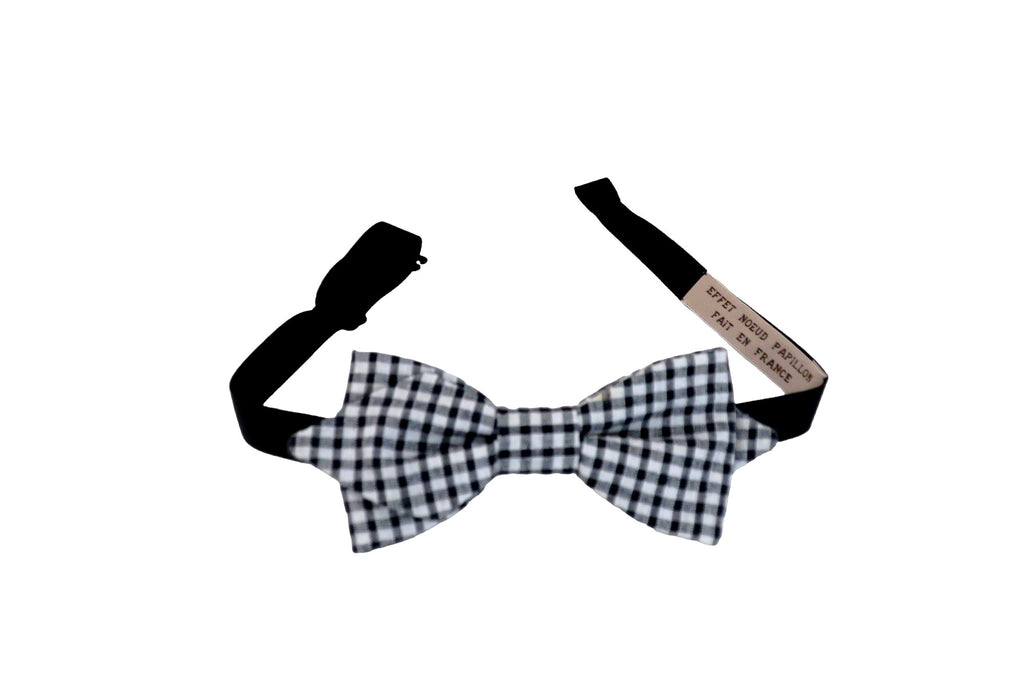 Noeud papillon vichy Noir - Effet Noeud Pap