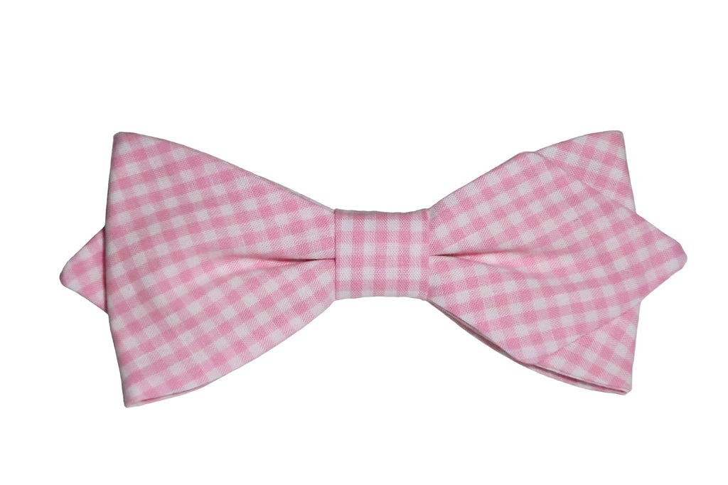 Noeud papillon vichy rose pâle - Effet Noeud Pap