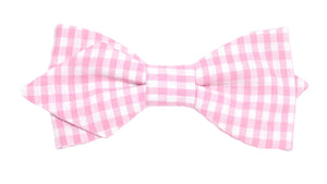 Noeud papillon vichy rose bonbon