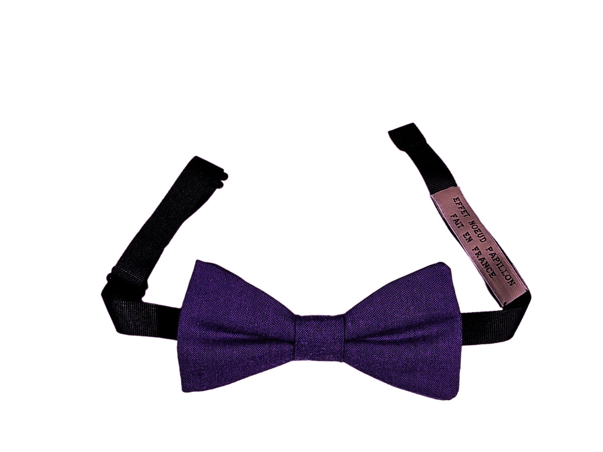 Noeud papillon chambray violet - Effet Noeud Pap