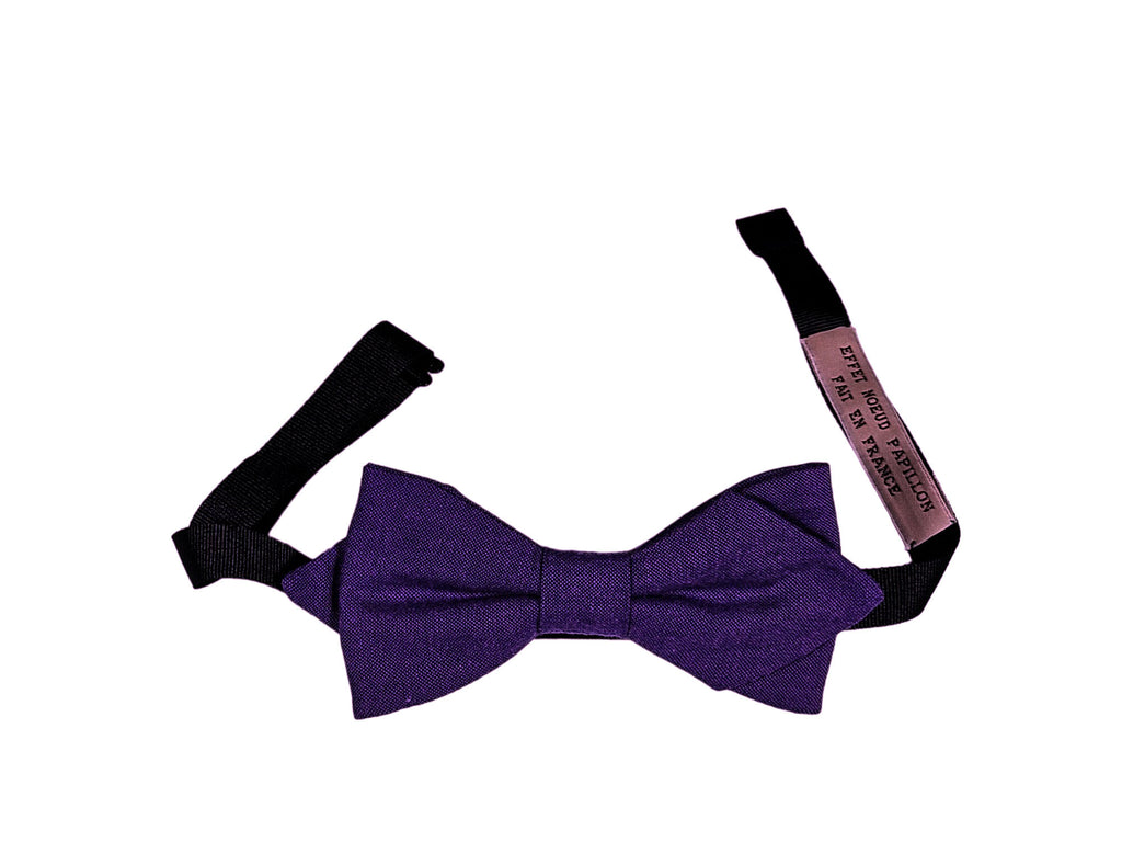 Noeud papillon chambray violet - Effet Noeud Pap