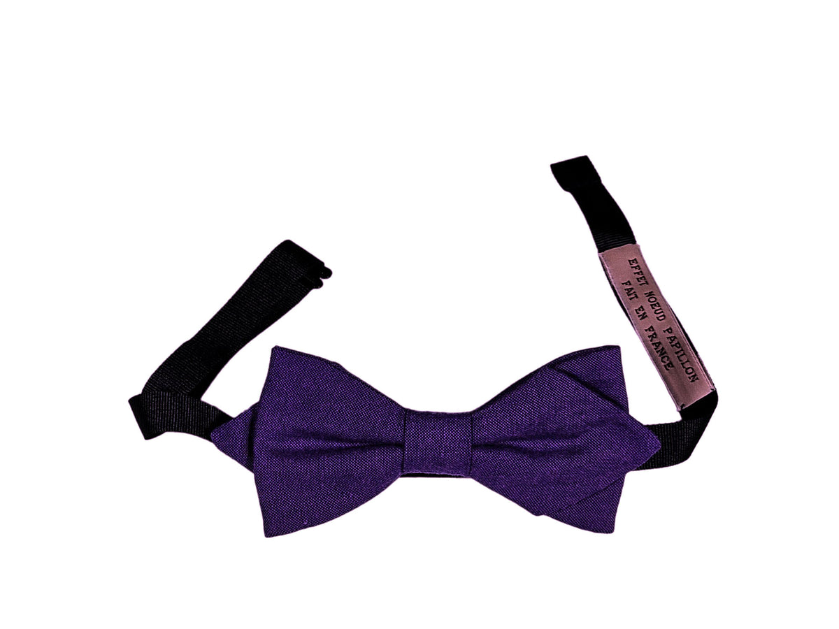 Noeud papillon chambray violet - Effet Noeud Pap