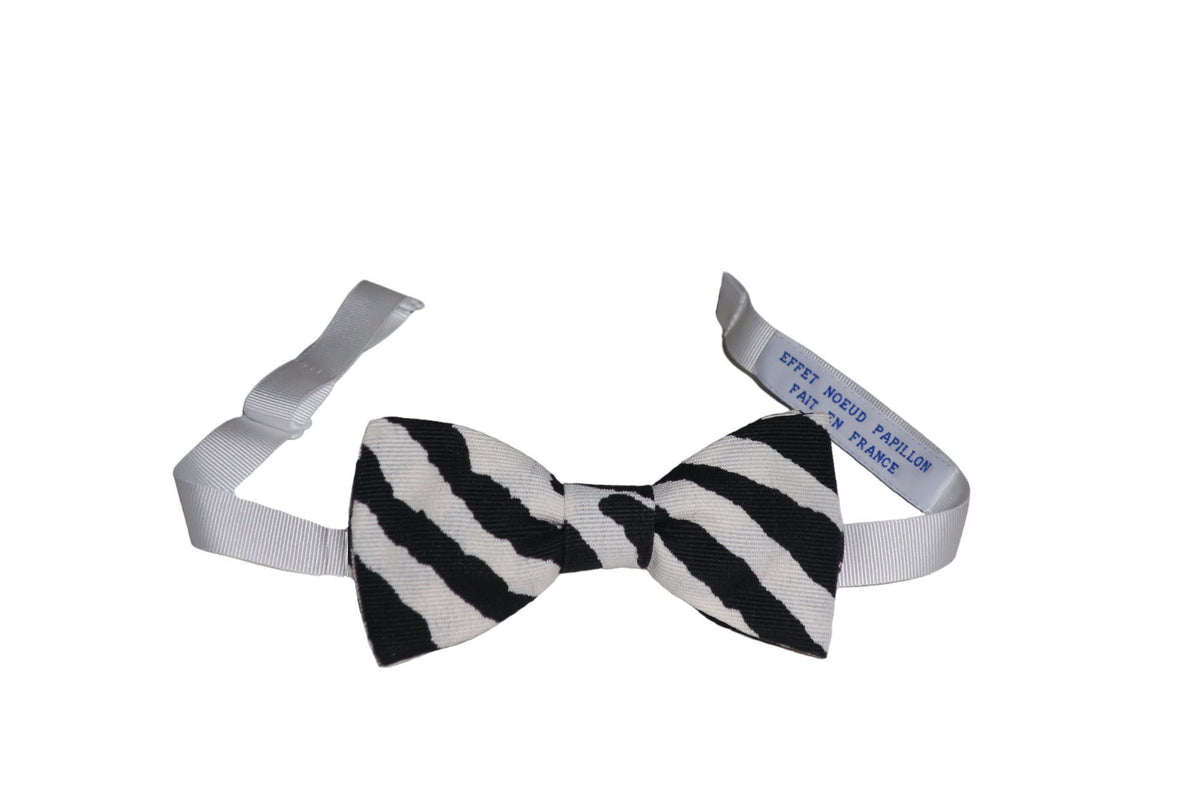 Noeud papillon zébré noir et blanc - Effet Noeud Pap