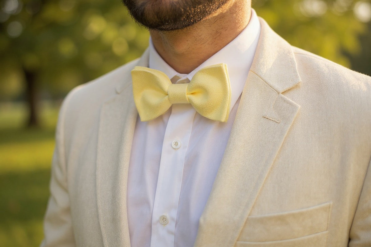 Noeud papillon jaune beurre