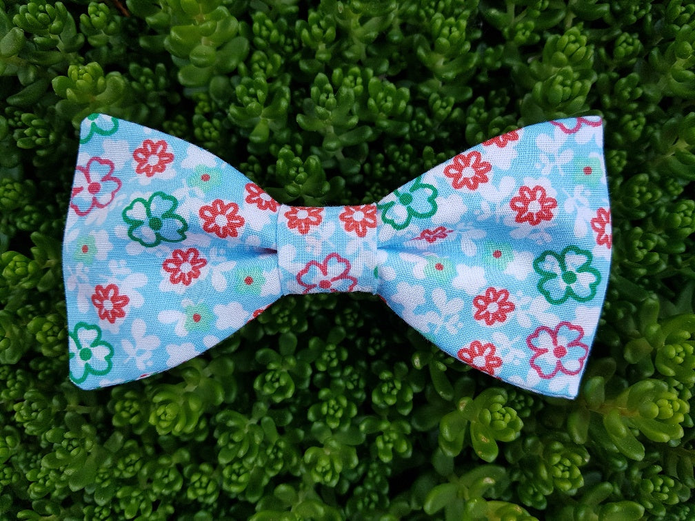 Noeud papillon fleuri bleu ciel - Effet Noeud Pap