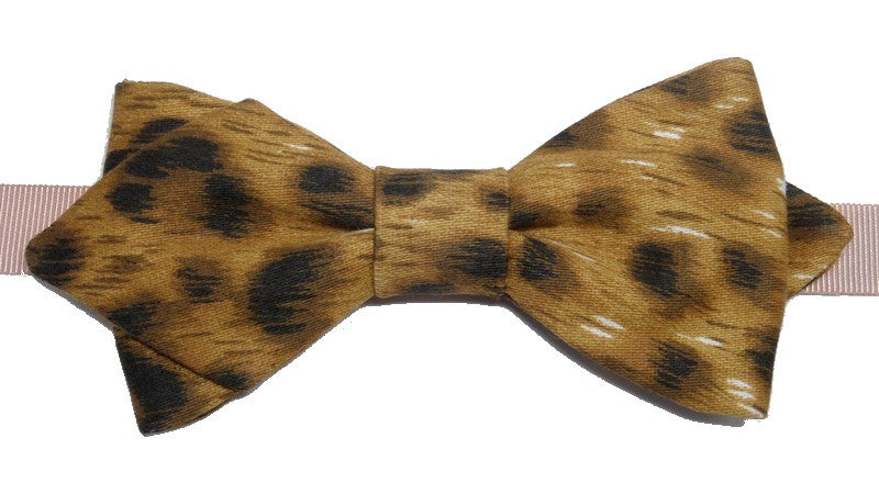 Noeud papillon motifs " léopard" Argus brun - Effet Noeud Papillon