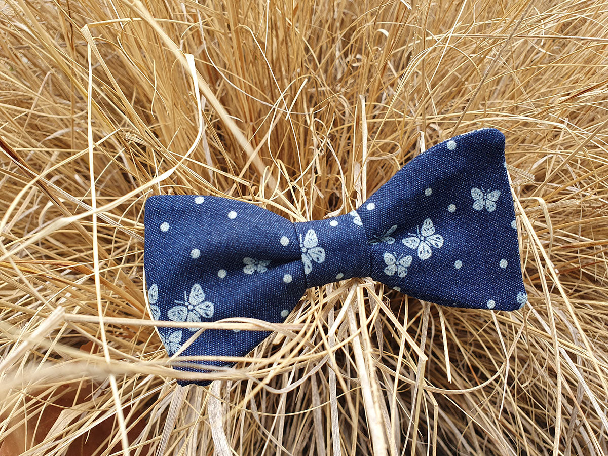 Noeud papillon blue-jean papillons - Effet Noeud Pap