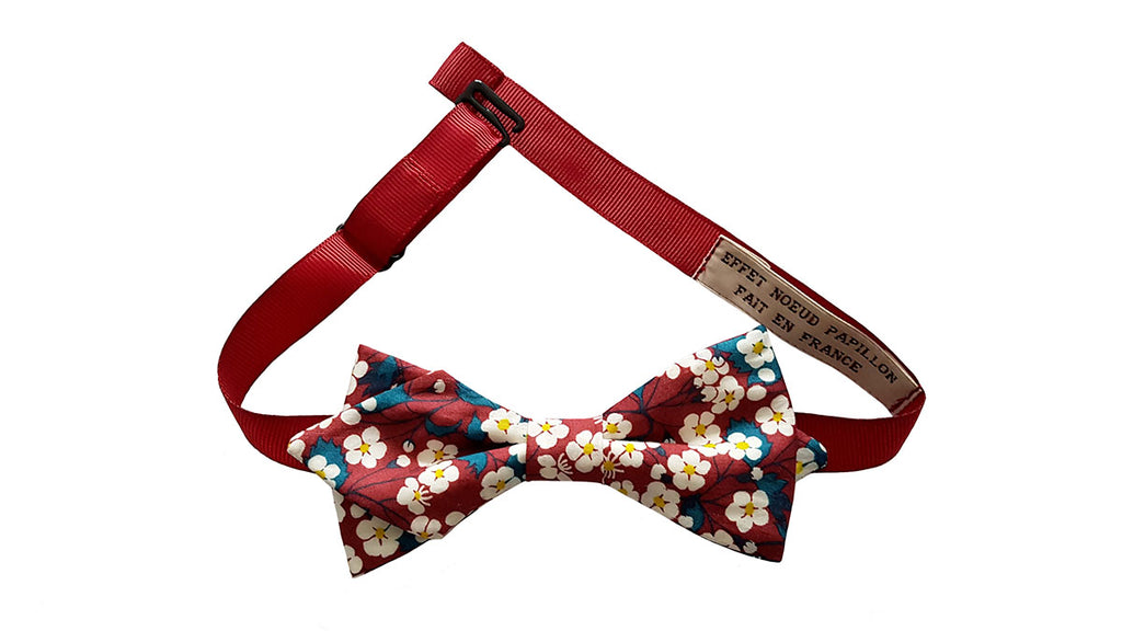 Noeud papillon Liberty bordeaux Mitsi