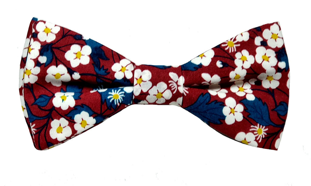 Noeud papillon Liberty bordeaux Mitsi
