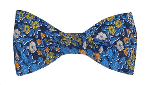 Noeud papillon Liberty bleu roi et orange