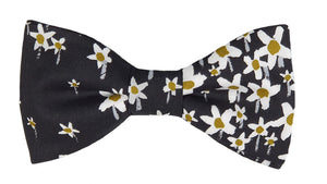 Noeud papillon Liberty Noir marguerites