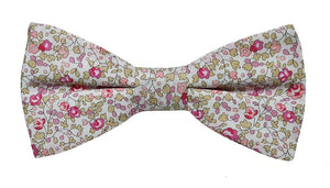 Noeud papillon Liberty rose et beige - Effet Noeud Pap