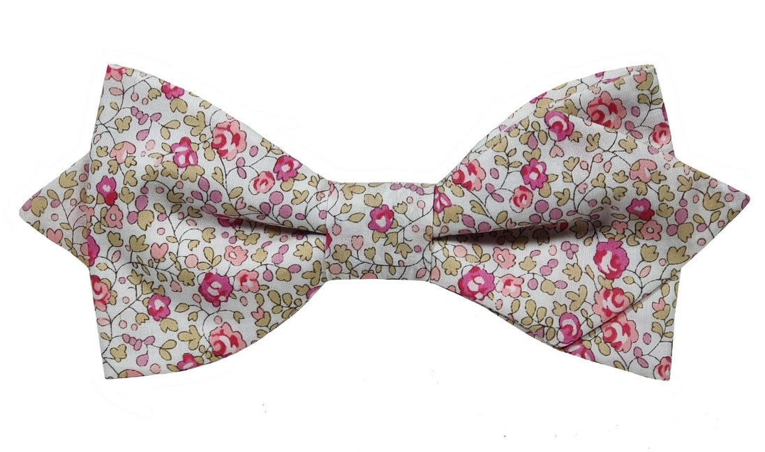 Noeud papillon Liberty rose pour homme - fabriqué en France – Effet