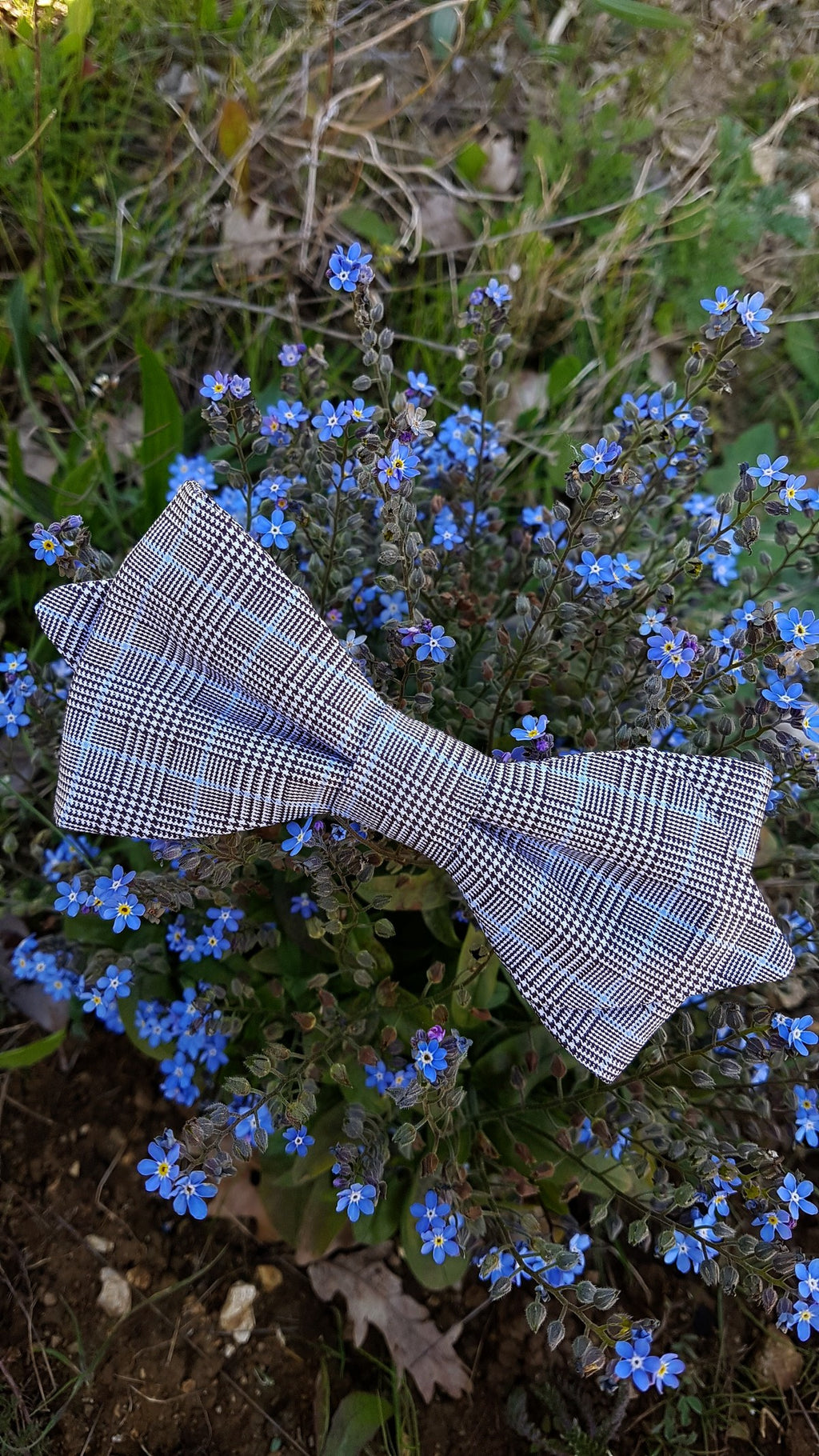 Nœud papillon style Prince de Galles chocolat - Effet Noeud Papillon
