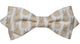 Nœud papillon blanc ananas dorés