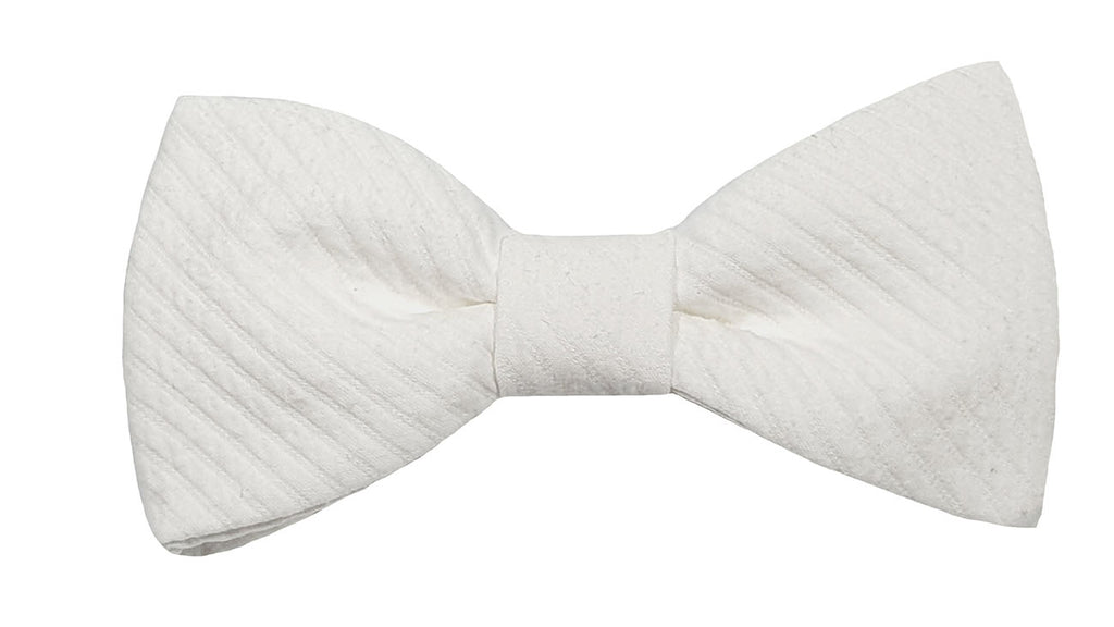 Noeud papillon blanc motifs ton sur ton