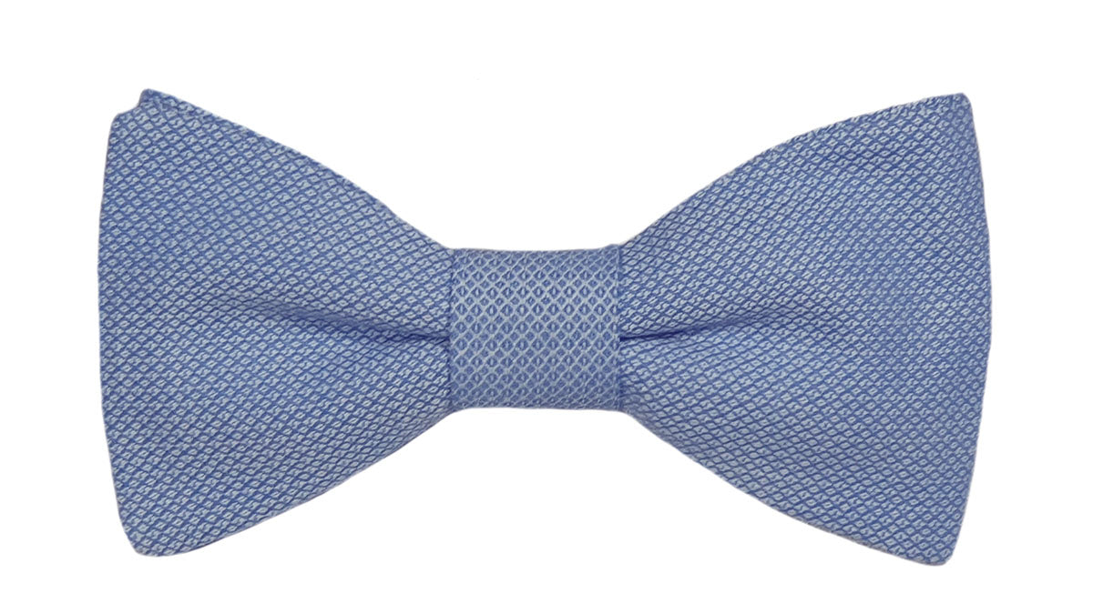 Noeud papillon à carreaux bleu acier sur fond bleu clair - Effet Noeud Pap