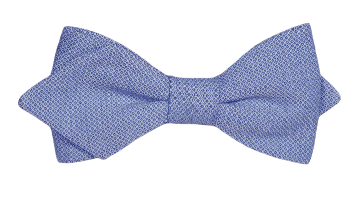 Noeud papillon à carreaux bleu acier sur fond bleu clair - Effet Noeud Pap