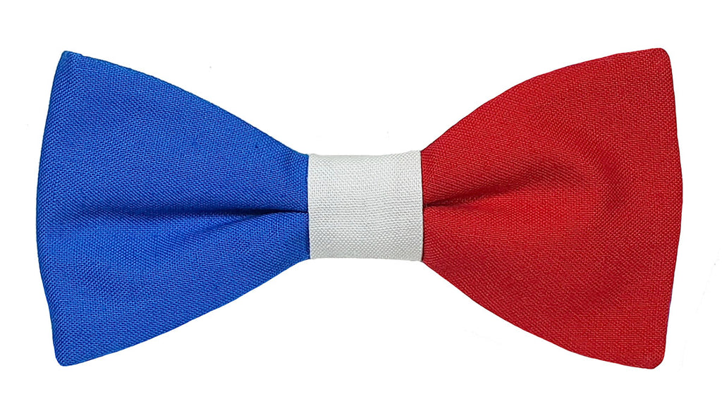 Nœud papillon bleu blanc rouge