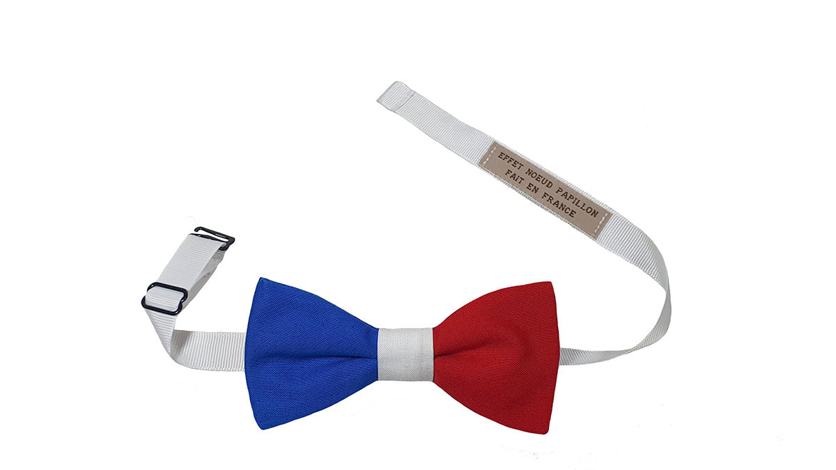 Noeud papillon bleu, blanc, rouge - Effet Noeud Pap