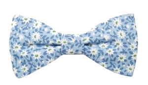 Noeud papillon fleuri bleu et blanc - Effet Noeud Pap