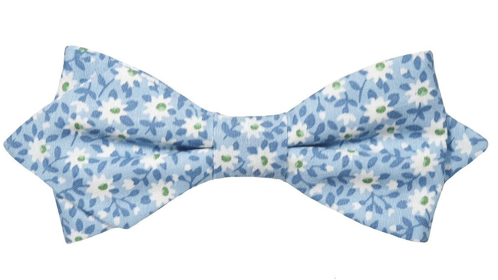 Noeud papillon fleuri bleu et blanc - Effet Noeud Pap