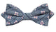 Noeud papillon fleuri bleu pastel et blanc - Effet Noeud Pap
