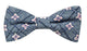 Noeud papillon fleuri bleu pastel et blanc - Effet Noeud Pap