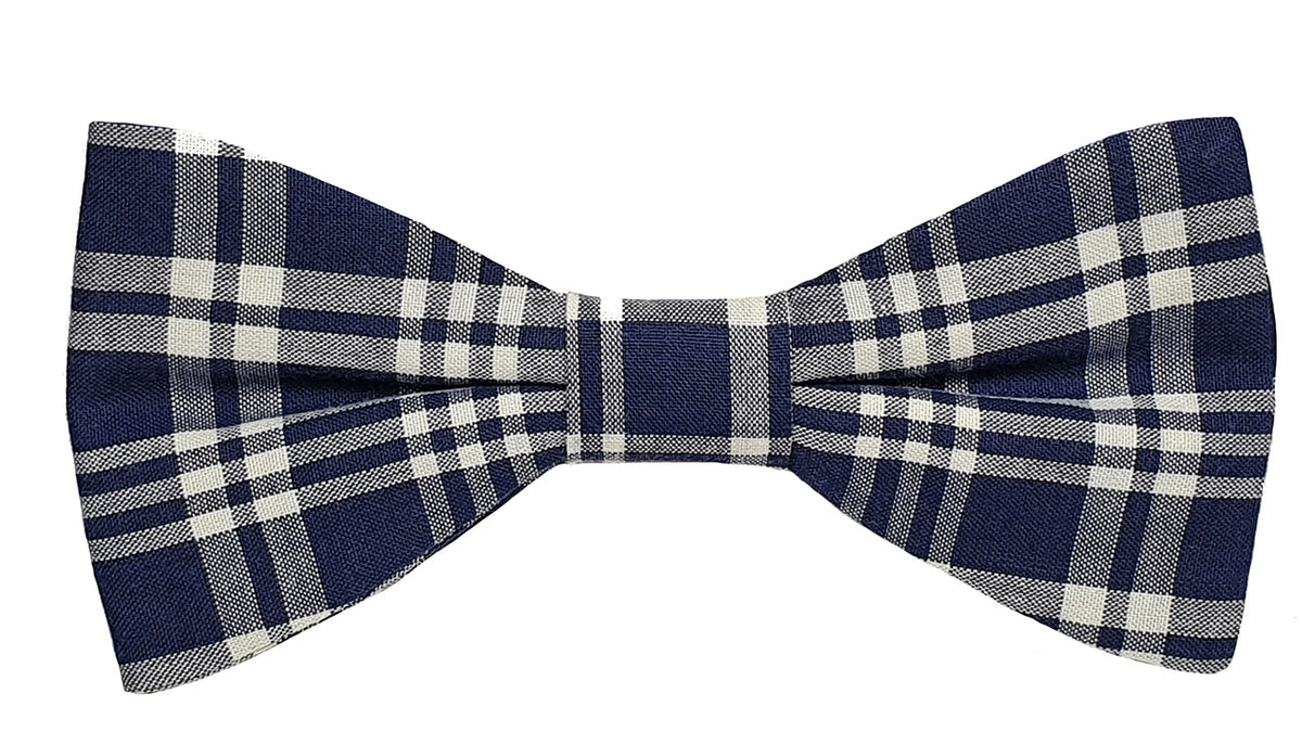 Noeud papillon à carreaux marine - Effet Noeud Pap