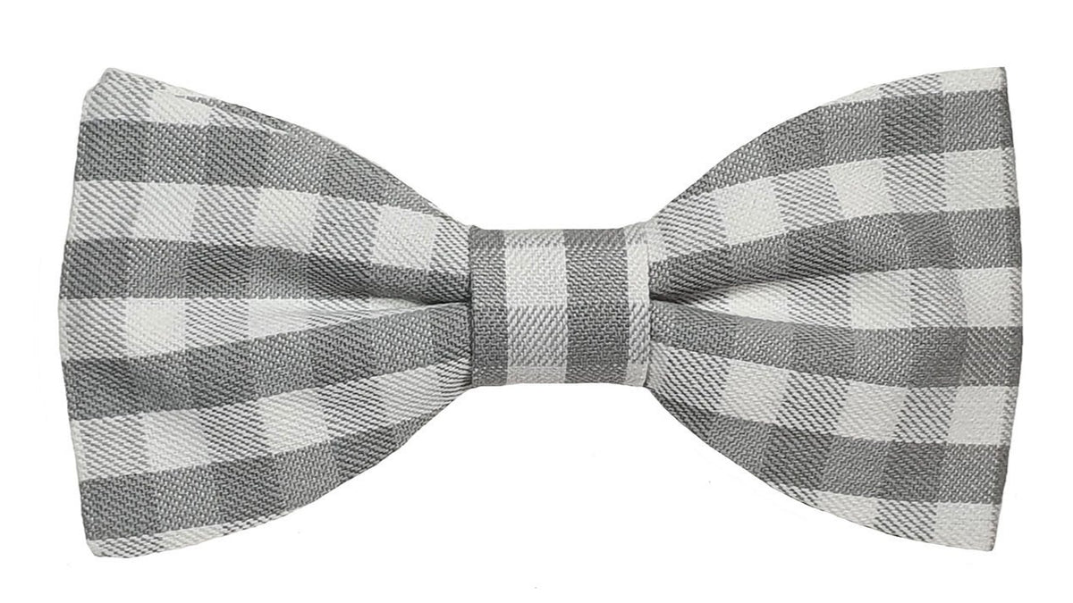 Noeud papillon à carreaux gris beige - Effet Noeud Pap