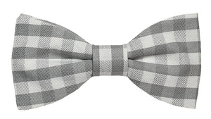 Noeud papillon à carreaux gris beige - Effet Noeud Pap