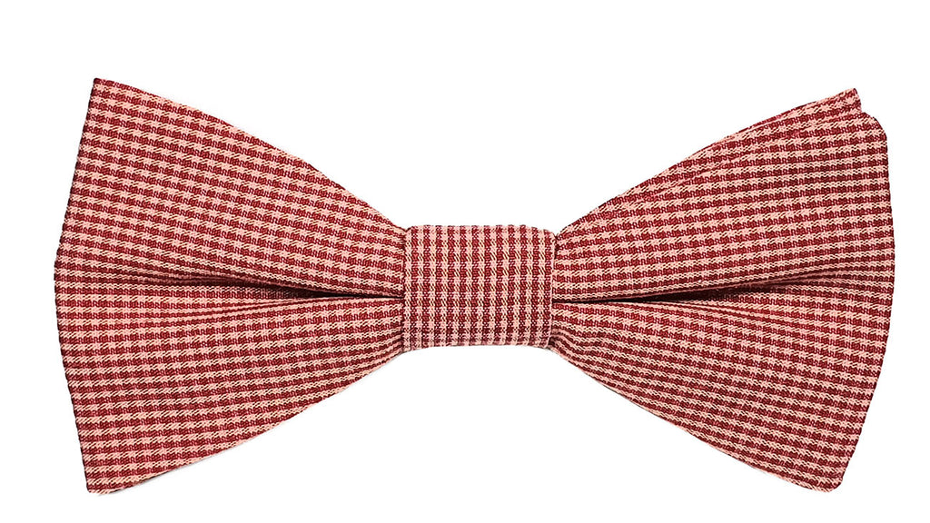 Noeud papillon à carreaux rouges et rose - Effet Noeud Pap