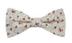 Noeud papillon fleuri beige, rose et grenat - Effet Noeud Pap