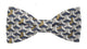 Nœud papillon cubes gris et or