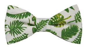 Noeud papillon blanc feuillage vert - Effet Noeud Pap