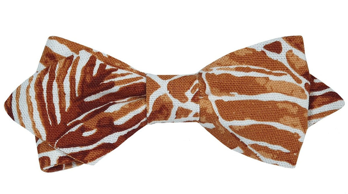 Nœud papillon feuilles tropicales