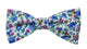 Noeud papillon fleuri bleu outremer et violine - Effet Noeud Pap