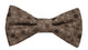 Nœud papillon fleuri marron et beige