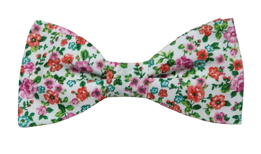 Noeud papillon fleuri rose et rouge - Effet Noeud Pap