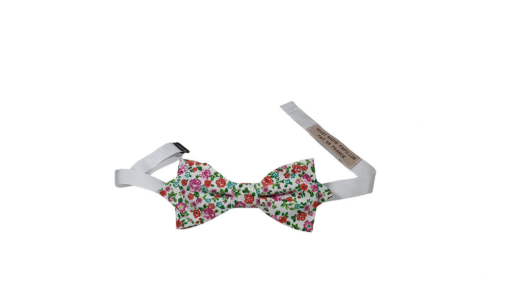 Noeud papillon fleuri rose et rouge - Effet Noeud Pap