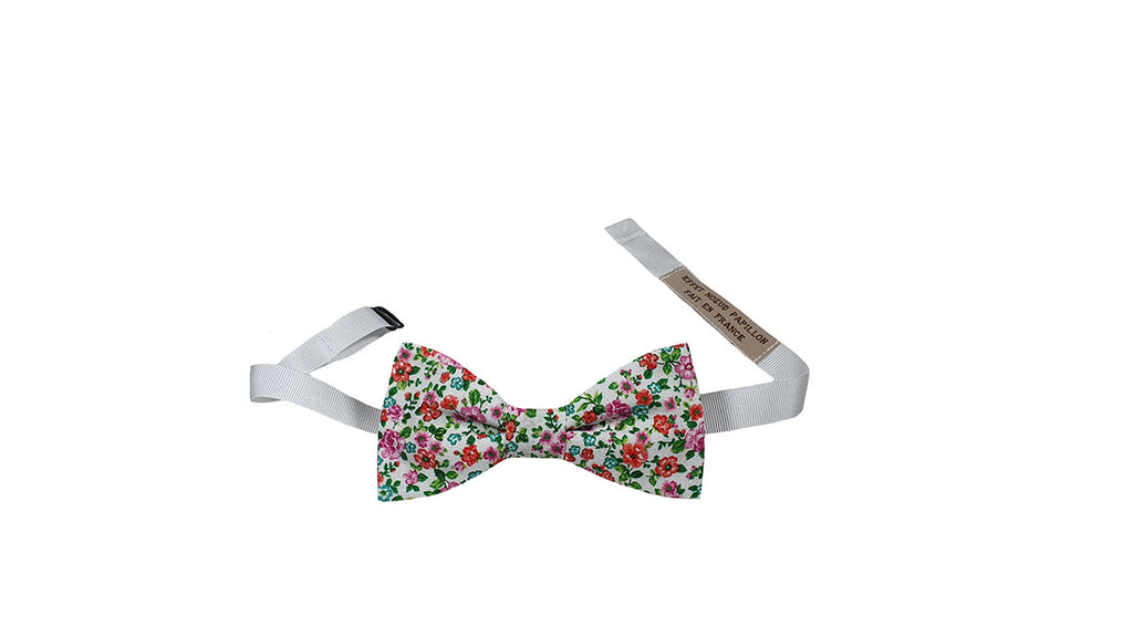 Noeud papillon fleuri rose et rouge - Effet Noeud Pap