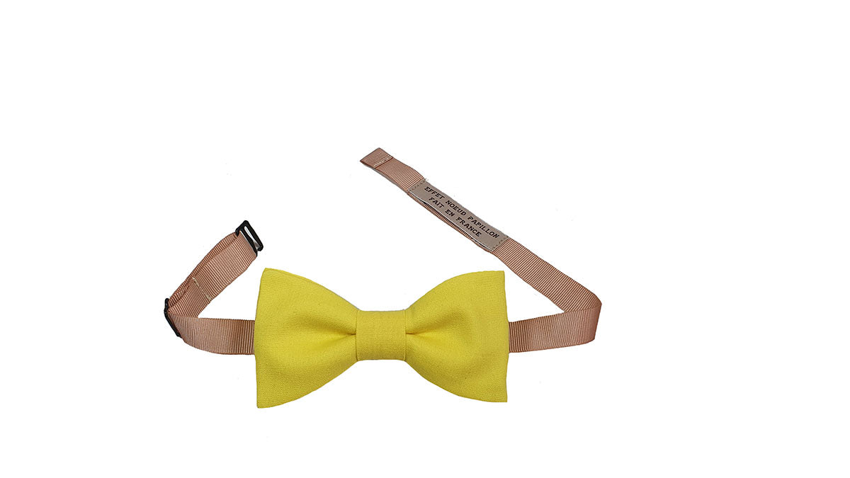 Noeud papillon jaune fluo - Effet Noeud Pap