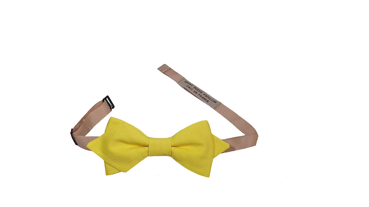 Noeud papillon jaune fluo - Effet Noeud Pap