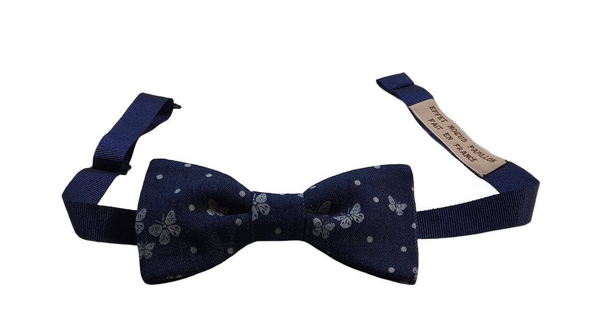 Noeud papillon blue-jean papillons - Effet Noeud Pap