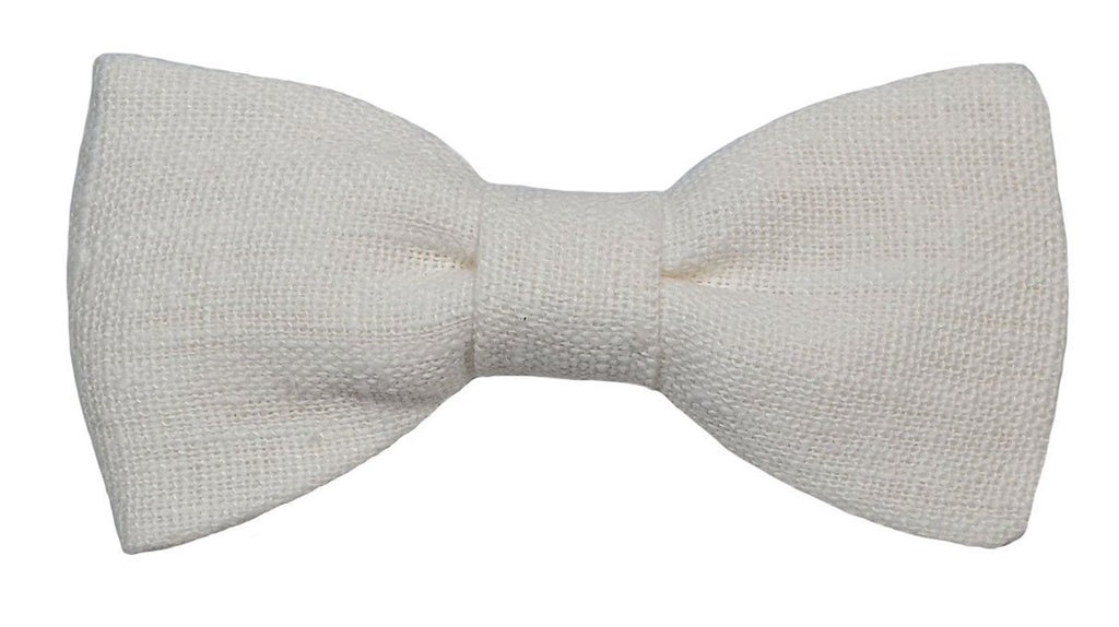 Noeud papillon ivoire en lin