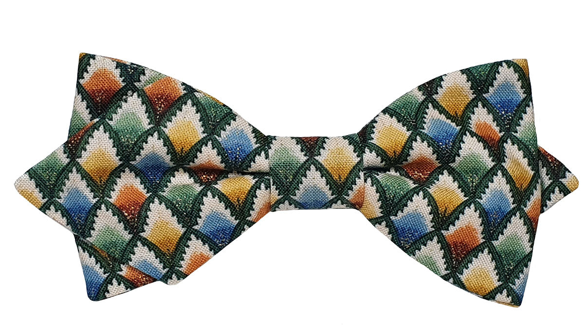 Noeud papillon à losanges multicolores - Effet Noeud Pap