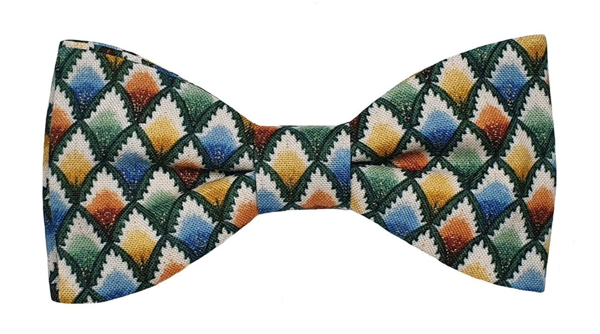 Noeud papillon à losanges multicolores - Effet Noeud Pap