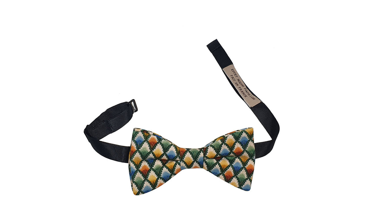 Noeud papillon à losanges multicolores - Effet Noeud Pap