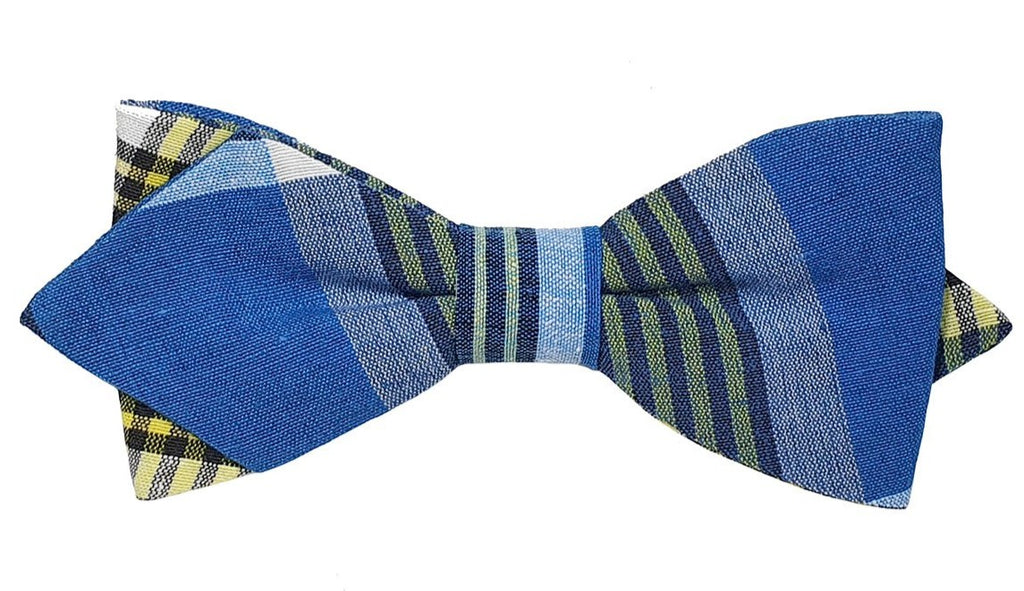 Noeud papillon madras bleu - Effet Noeud Pap
